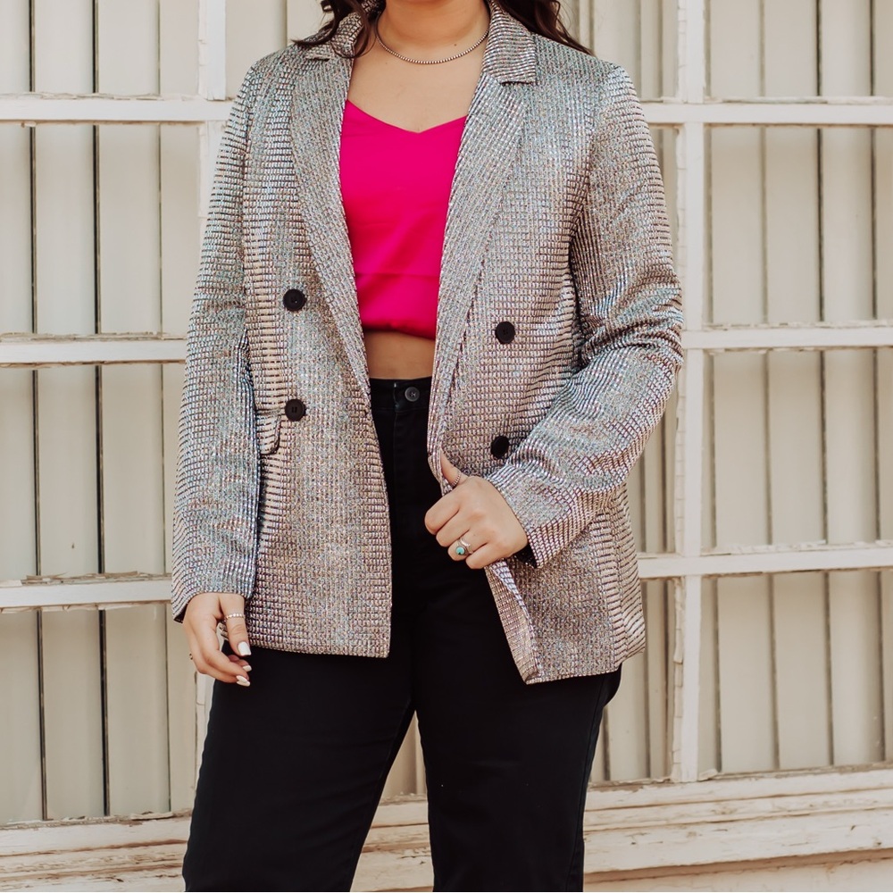 Sans Souci Silver Sparkle Suit Set